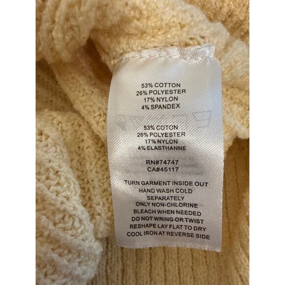 Natural Reflections Sweater | Butter Yellow Ribbed Knit Oversized Pullover | M - Picture 6 of 12